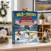 MLB x Snoopy Advent Calendar 2026 1 2026 MLB x Snoopy advent calendar with 24 numbered doors