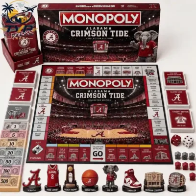 Monopoly Alabama Crimson Tide Collector's Edition Board Game