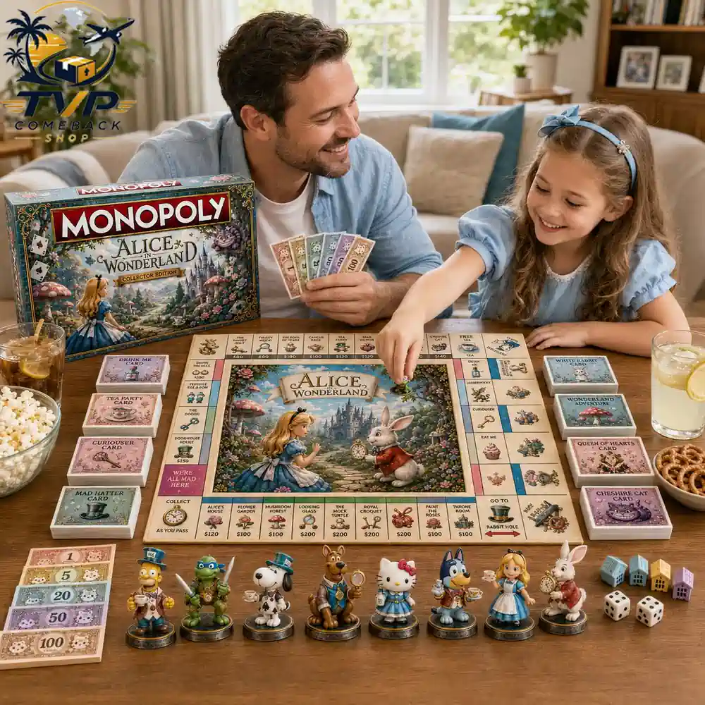 Monopoly Alice in Wonderland Collector's Edition Board Game Monopoly Alice in Wonderland Collector's Edition Board Game