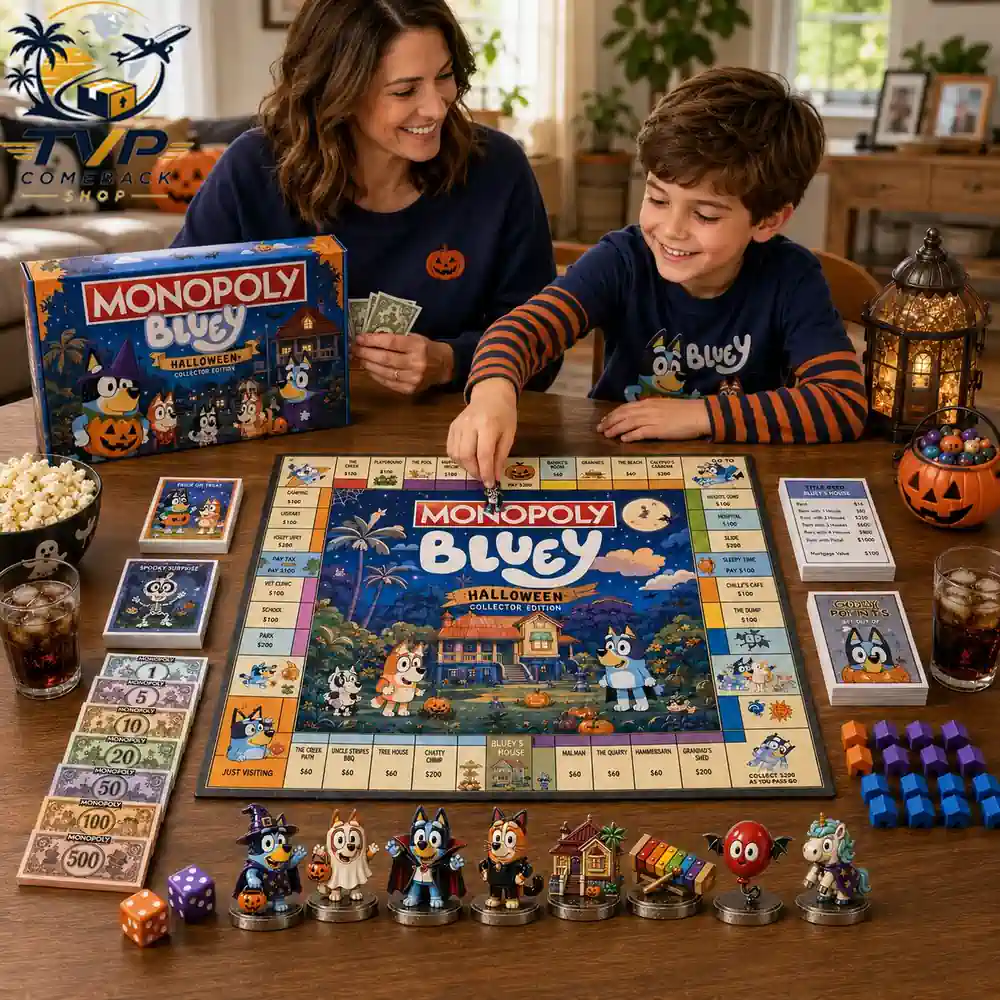 Monopoly Bluey Halloween Collector Edition Board Game Monopoly Bluey Halloween Collector Edition Board Game