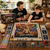 Monopoly Collector's Edition Bailey Zimmerman Board Game 2026 3 Father and son playing the Bailey Zimmerman Collector Edition Monopoly game from Tvpcomebackshop.