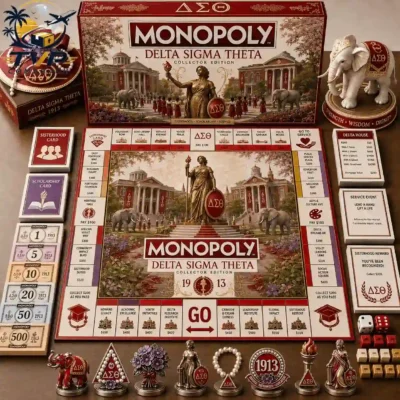 Monopoly Delta Sigma Theta Collector's Edition Board Game Monopoly Delta Sigma Theta Collector's Edition Board Game