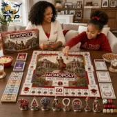 Monopoly Delta Sigma Theta Collector's Edition Board Game 1 Delta Sigma Theta Monopoly board game played by a mother and daughter at home
