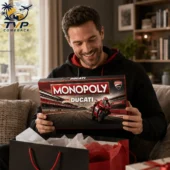 Monopoly Ducati Collector's Edition Board Game 2 Man holding a Ducati Monopoly Collector Edition board game box from Tvpcomebackshop
