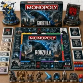 Godzilla Collector Edition Monopoly game set with themed board, tokens, and cards from Tvpcomebackshop.