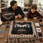 Monopoly Hannibal Lecter Collector Edition Board Game 1 Father and son playing the Hannibal Lecter Collector Edition Monopoly board game at Tvpcomebackshop.