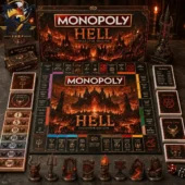 Monopoly Hell Collector Edition board game set by Tvpcomebackshop