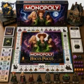 Hocus Pocus Collector Edition Monopoly game set with themed pieces and board.
