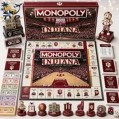 Indiana University Monopoly collector edition game set featuring themed game board, pieces, and money from Tvpcomebackshop