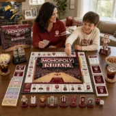 Monopoly Indiana Hoosiers Collector's Edition Board Game 2026 2 A woman and boy playing Indiana University Monopoly Collector Edition by Tvpcomebackshop