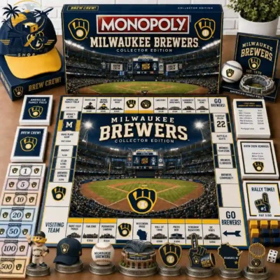Monopoly Milwaukee Brewers Collector's Edition Board Game Monopoly Milwaukee Brewers Collector's Edition Board Game