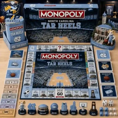 Monopoly North Carolina Tar Heels Collector's Edition Board Game Monopoly North Carolina Tar Heels Collector's Edition Board Game