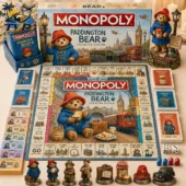 Paddington Bear Collector Edition Monopoly game board and pieces