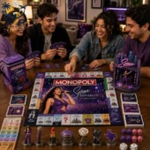 Friends playing Selena Quintanilla Monopoly board game by Tvpcomebackshop