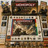 US Marine Corps Monopoly Collector Edition board game set by Tvpcomebackshop