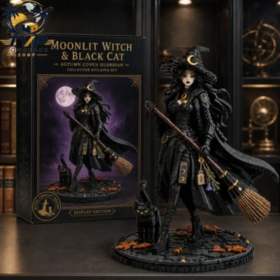 Moonlit Witch & Black Cat Autumn Coven Guardian Halloween Night Building Brick Set 2026 Moonlit Witch & Black Cat Autumn Coven Guardian Halloween Night Building Brick Set 2026