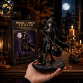 Moonlit Witch and Black Cat brick construction set from Tvpcomebackshop