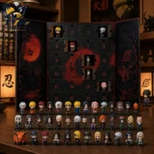 Naruto themed countdown calendar with character figurines