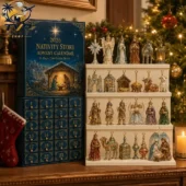 Nativity Story Advent Calendar 1 2026 Nativity Story Advent Calendar with 24 collectible ornaments on display