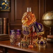 New 2026 Crown Royal 87th Anniversary Premium Lion Bottle And Glass Combo Set 3 ROyBX