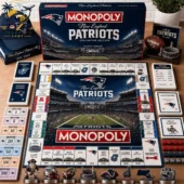 New England Patriots Monopoly Collector Edition board game set by Tvpcomebackshop.