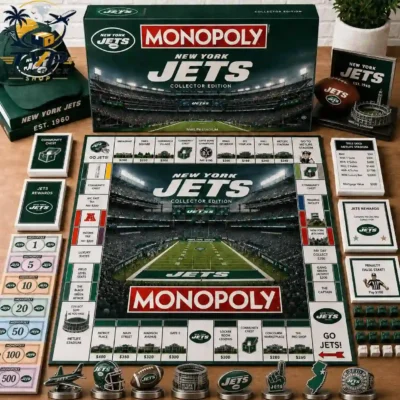 New York Jets Collector's Edition Monopoly Board Game New York Jets Collector's Edition Monopoly Board Game