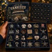 New York Yankees Baseball Christmas Advent Calendar 2026 3 New York Yankees Christmas advent calendar with 24 collectible ornaments.