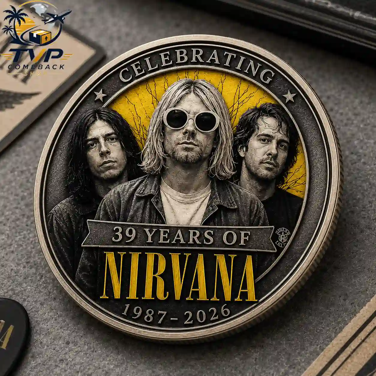 Nirvana 39th Anniversary 1987-2026 Collectible Coin Nirvana 39th Anniversary 1987-2026 Collectible Coin