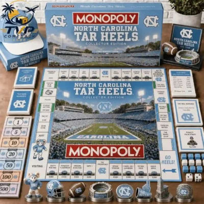 North Carolina Tar Heels Collector Edition Monopoly Board Game North Carolina Tar Heels Collector Edition Monopoly Board Game