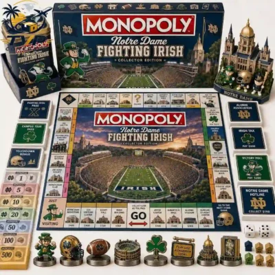 Notre Dame Fighting Irish Collector's Edition Monopoly Board Game 2026 Notre Dame Fighting Irish Collector's Edition Monopoly Board Game 2026