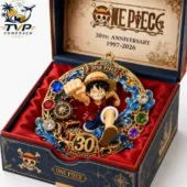 One Piece 30th Anniversary Luffy collector medallion in presentation box from Tvpcomebackshop
