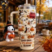 Peanuts Snoopy Good Grief It's Spooky Season Tumbler With Handle