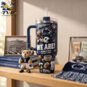 Penn State Nittany Lions We Are 40oz Edition Tumbler With Handle 2 Penn State Nittany Lions 40oz stainless steel tumbler with matching mascot keychain