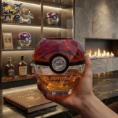 A 30th Anniversary commemorative decanter held in hand at Tvpcomebackshop.
