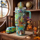 Scooby-Doo Halloween tumbler with Mystery Machine and characters by Tvpcomebackshop