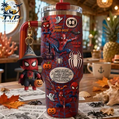 Spider-Man Trick Or Thwip Tumbler 40oz Tumbler With Handle