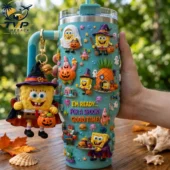 SpongeBob SquarePants Halloween 2026 Edition Tumbler With Handle 1 SpongeBob SquarePants Halloween themed tumbler cup from Tvpcomebackshop