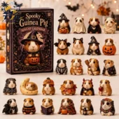Spooky Guinea Pig Halloween advent calendar with miniature figurines