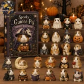 Spooky Guinea Pig Collector's Advent Calendar 2026 2 Spooky Guinea Pig Advent Calendar featuring 24 miniature collectible figures