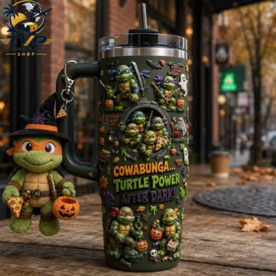 TMNT 35th Anniversary Sewer Squad 40oz Tumbler With Handle TMNT 35th Anniversary Sewer Squad 40oz Tumbler With Handle