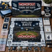 Tampa Bay Rays Collector Edition Monopoly board game featuring MLB team memorabilia.