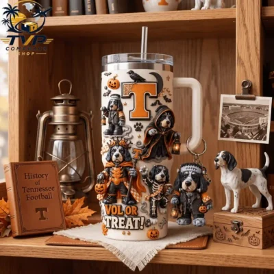 Tennessee Volunteers Halloween Vol Or Treat 40oz Tumbler With Handle Tennessee Volunteers Halloween Vol Or Treat 40oz Tumbler With Handle