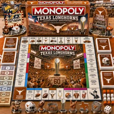 Texas Longhorns Champions Super Bowl Monopoly Board Game 2026