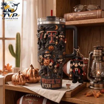 Texas Tech Red Raiders Wreck'em After Dark 40oz Tumbler With Handle