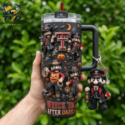 Texas Tech Red Raiders Wreck'em After Dark 40oz Tumbler With Handle