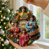 Sgt. Pepper's Lonely Hearts Club Band themed Christmas ornament featuring The Beatles