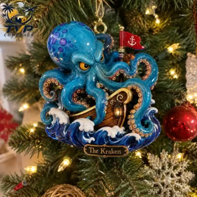 The Kraken Legendary Sea Monster Christmas Ornament