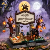 Sleepy Hollow themed brick building set with Headless Horseman at Tvpcomebackshop