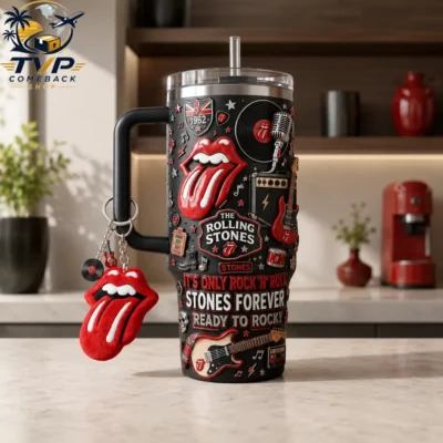The Rolling Stones Its Only Rock N Roll Stones Forever Tumbler with Handle