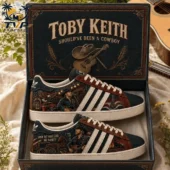 Toby Keith Shouldve Been A Cowboy Casual Air Force Shoes 2 Custom Toby Keith themed sneakers in a commemorative box